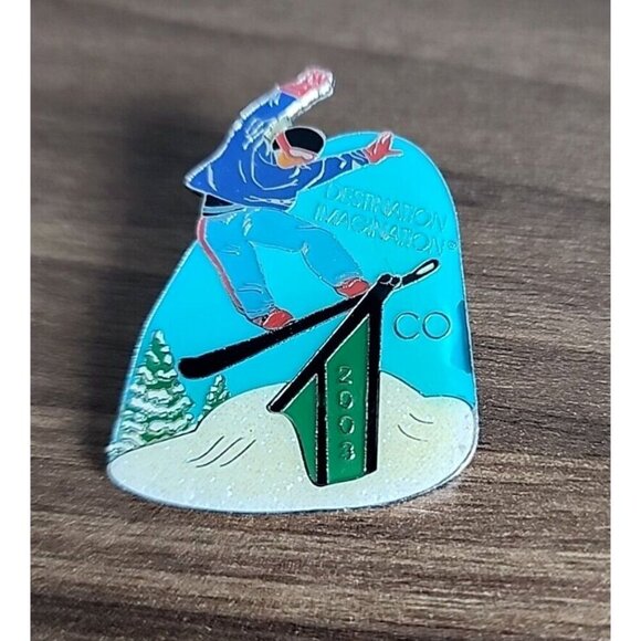 VTG Pin Colorado Destination Imagination Ski Lapel Hat pin Cap Brooch Badge 2003 - Picture 5 of 10
